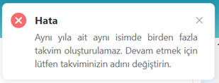 Yeni Çalışma Takvimi Ekleme Nasıl Yapılır