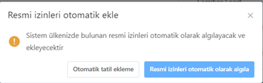 Yeni Çalışma Takvimi Ekleme Nasıl Yapılır